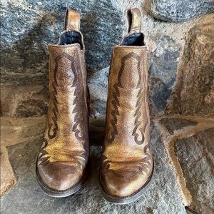 Old Gringo gorgeous gold distressed booties